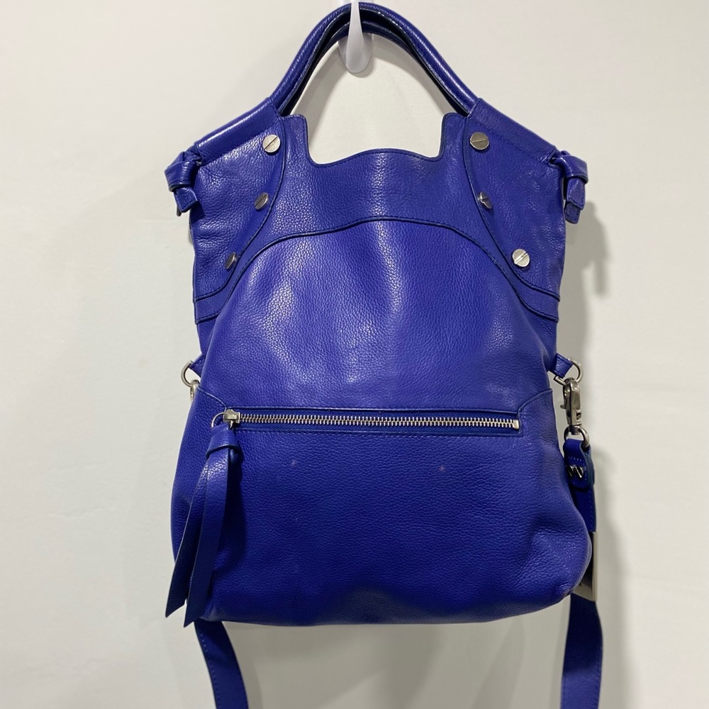 Foley + Corinna Blue Leather Satchel